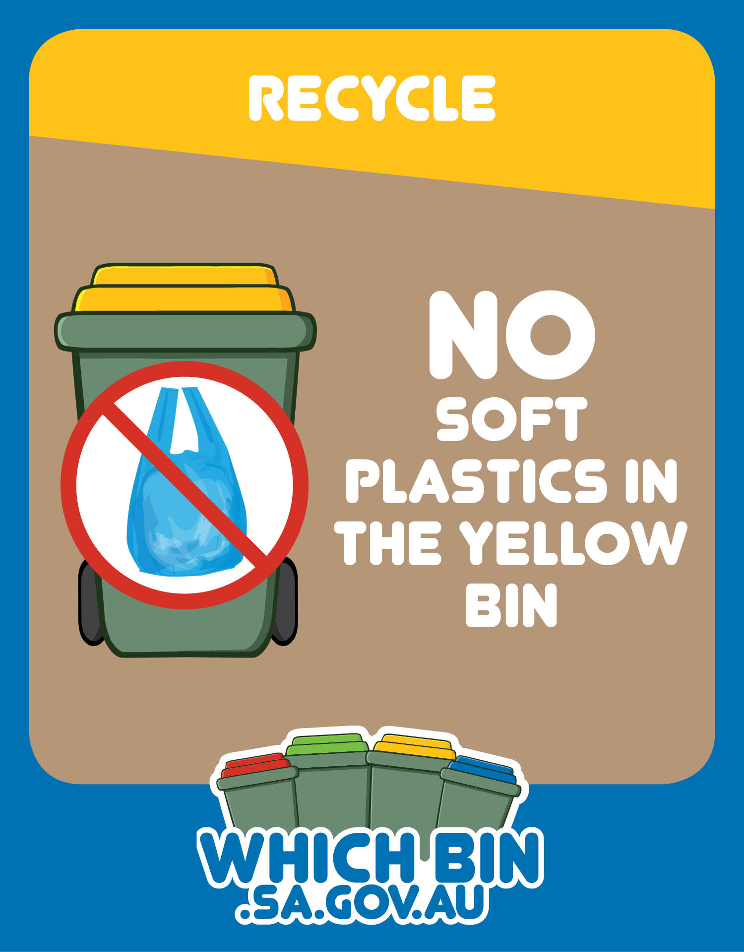 Soft plastic is not fantastic in your recycling bin!