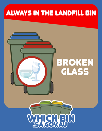 Always in the landfill bin: broken glass