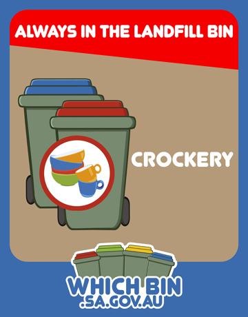 Always in the landfill bin: crockery 
